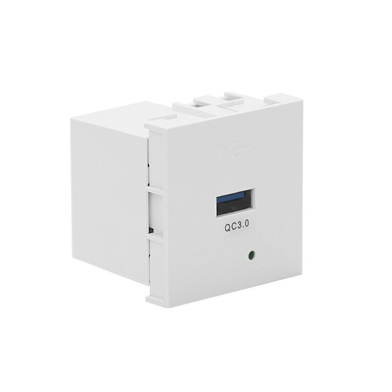 ਮੋਡੂਲਰ ਸਾਕੇਟ ਸਿੰਗਲ ਪੋਰਟ ਟਾਈਪ A 18W QC3.0 USB ਚਾਰਜ਼ਰ F21-QC1